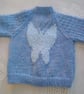 Baby and Child's Cardigan with Butterfly Pattern on the Back, Child's Cardigan - Image 1