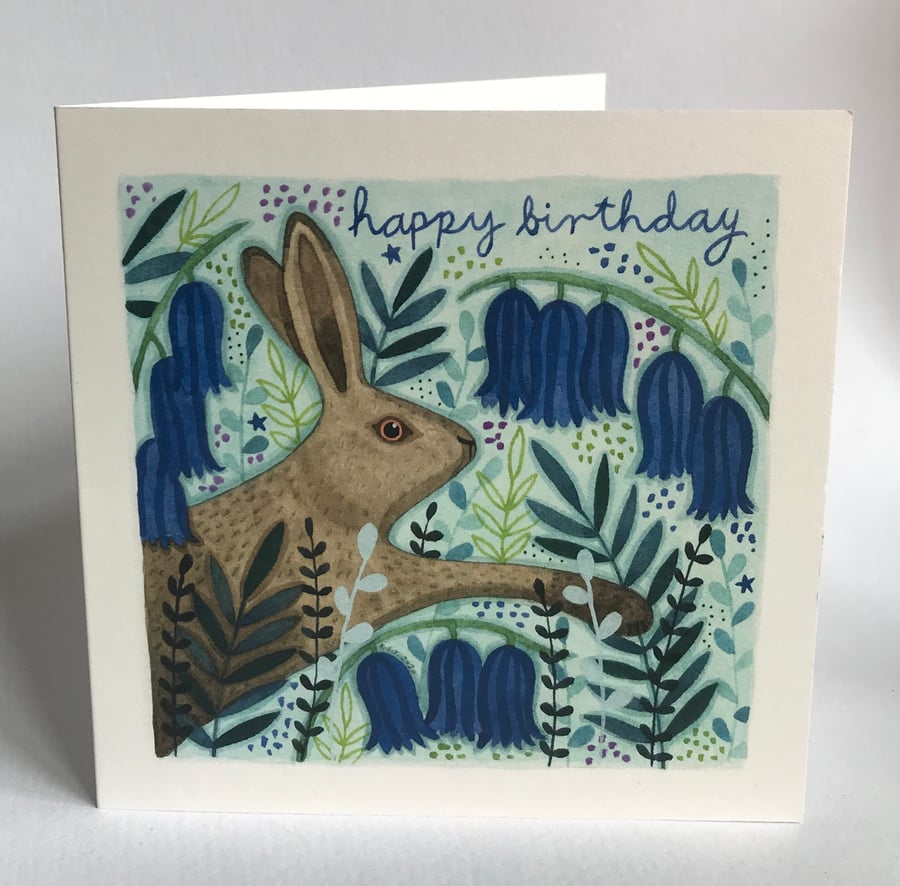 Bluebell Hare Card