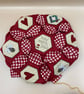 Unusual Craft Bag. Hexagons and Circles Design, Circular Handcrafted Work-bag - Image 3