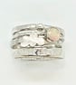 Silver Stack Ring, Opal stack ring, cloud ring, stack ring, Opal, - Image 6