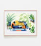 Sleeping Leopard Art - Signed A4 Print - Image 1