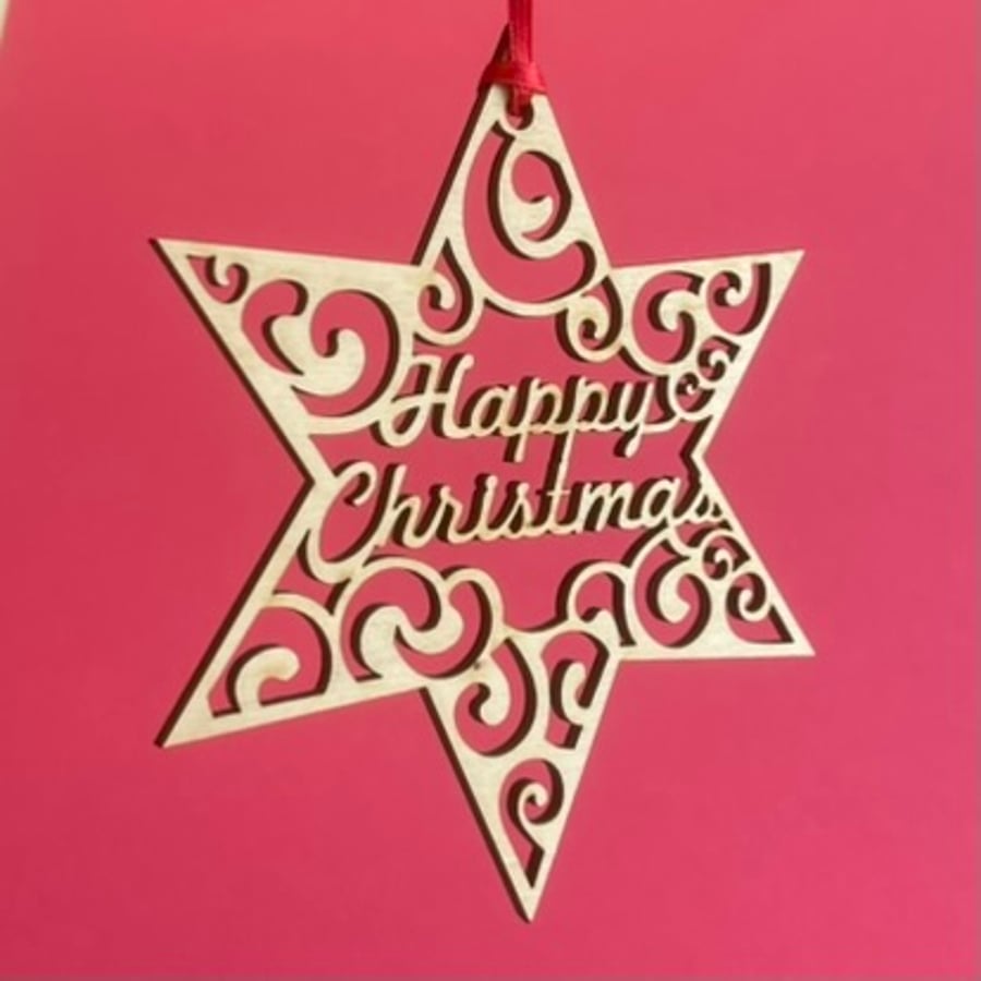 'Happy Christmas' star (medium)
