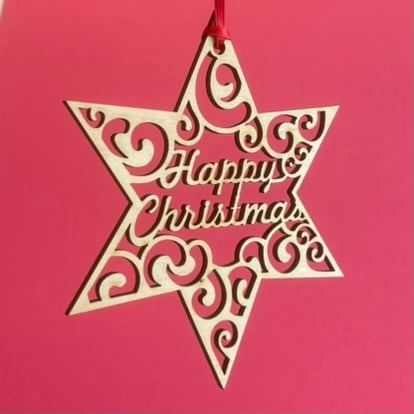 'Happy Christmas' star (medium)