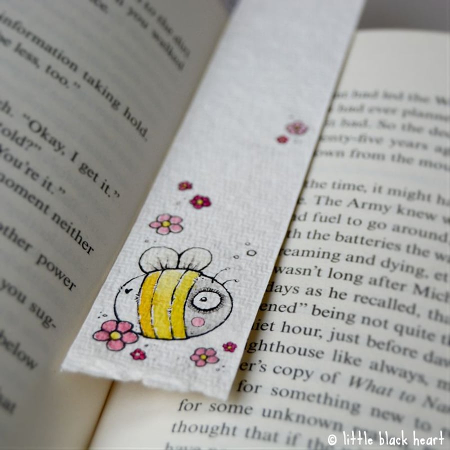 bookmark with original illustration - bumblebee
