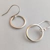 Silver circle earrings