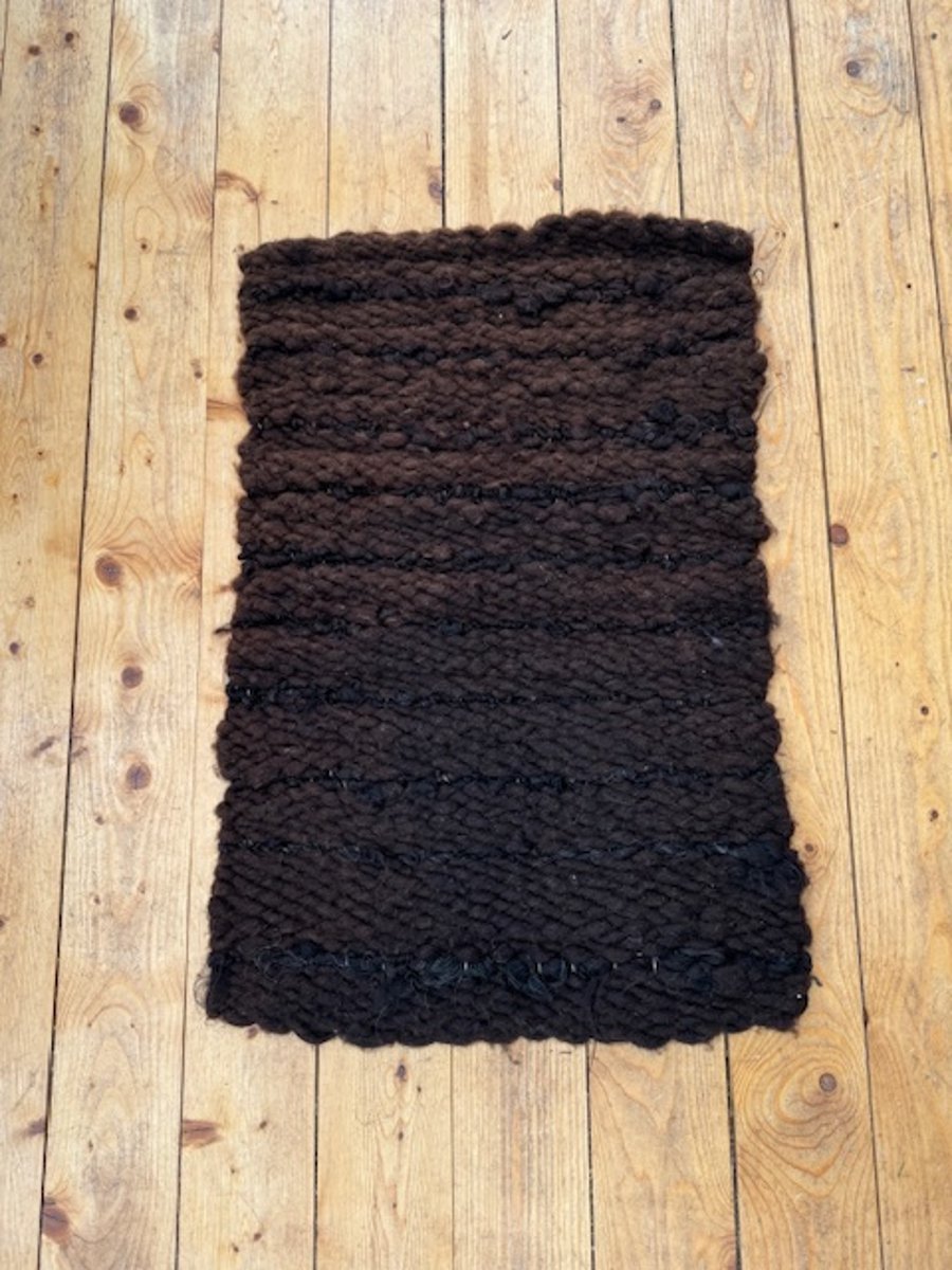 Black Cheviot and Hebridean wool rug