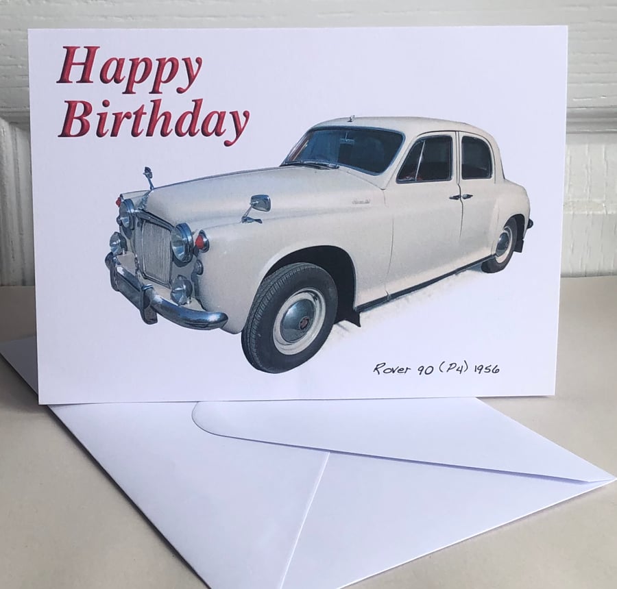 Rover 90 P4 1956 - Birthday, Anniversary, Retirement or Plain Card