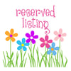 Reserved listing for suehaselden -New baby girl congratulations card