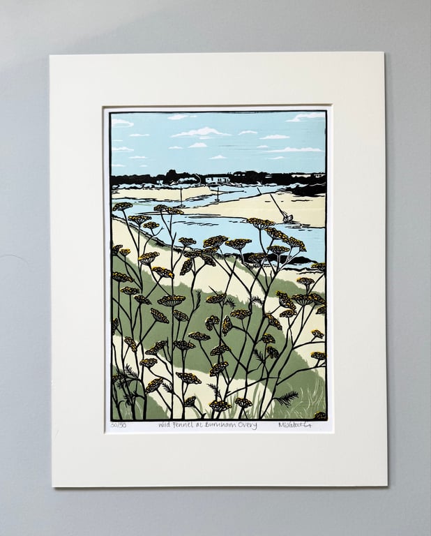  Burnham Overy Staithe - Original Limited Edition Lino-Print
