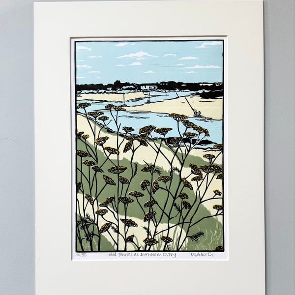  Burnham Overy Staithe - Original Limited Edition Lino-Print