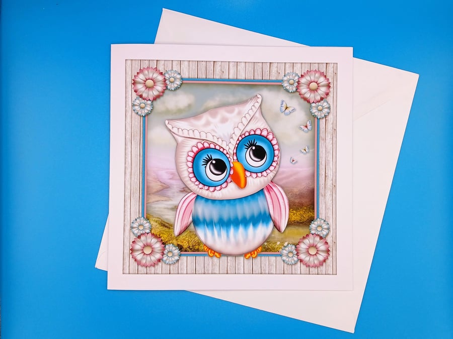 Children's Birthday, Decoupage, Large Card