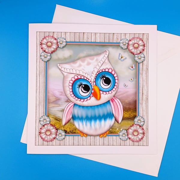 Children's Birthday, Decoupage, Large Card