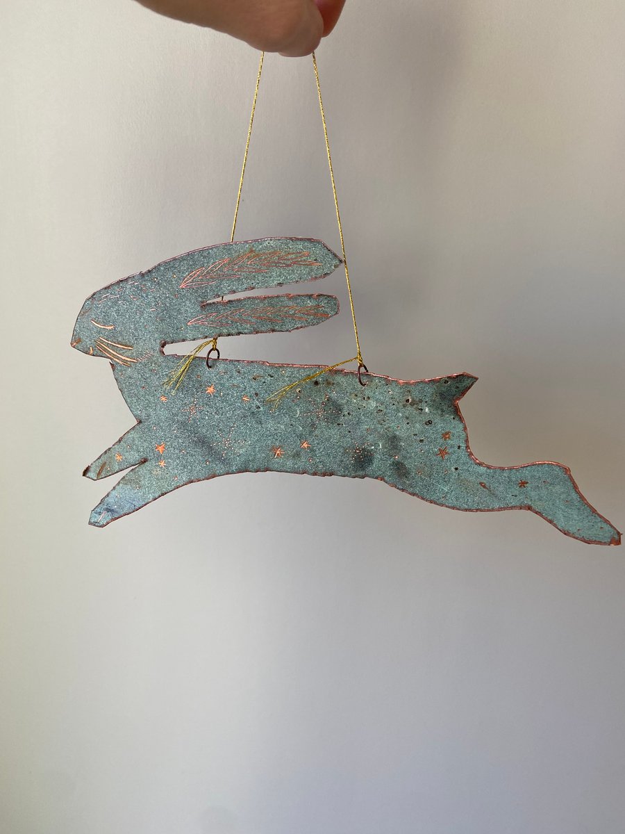 Copper Hanging Hare