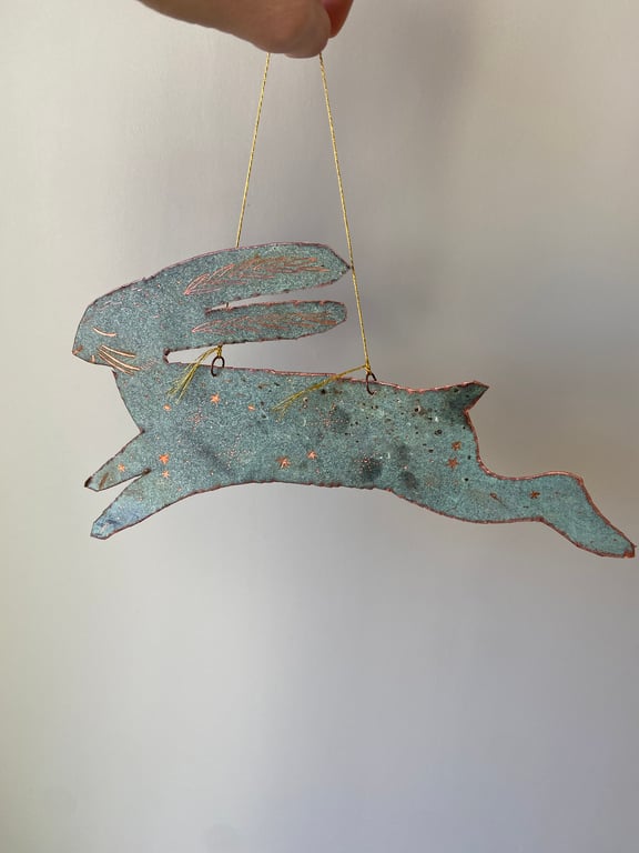Copper Hanging Hare