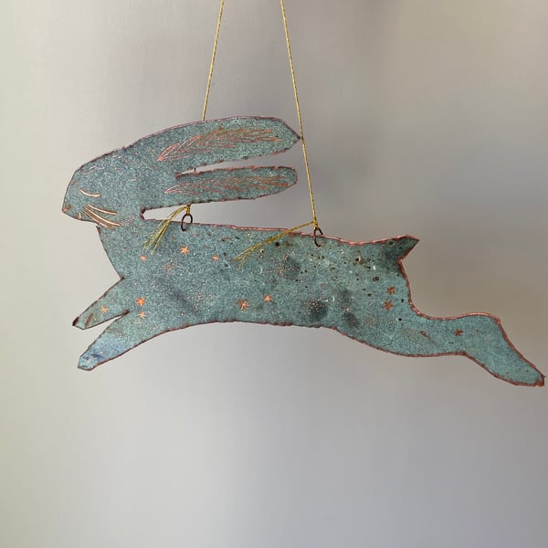 Copper Hanging Hare