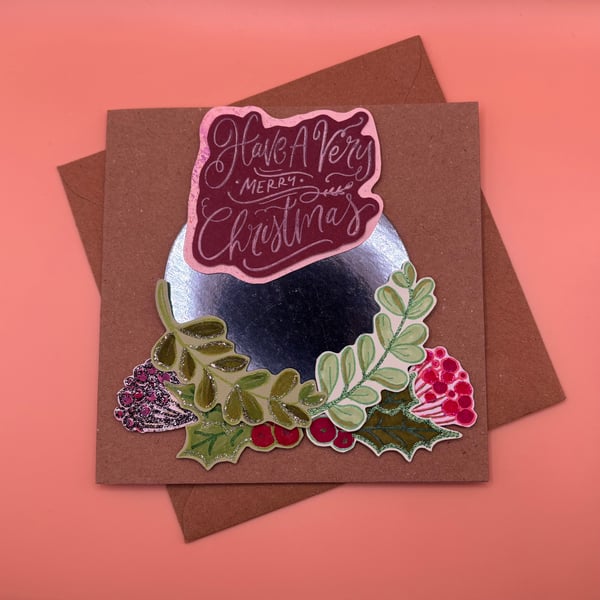 Handmade Christmas Bough Card