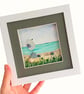 Sea Glass Seagull Desk Art - Original Watercolour with Beach Finds - Image 2