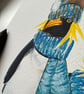 Watercolour Print Rockhopper Penguins 'Salty and Pepper' - Signed - Image 2