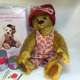 Dressed Mohair Bear for Collector over 14 years old. Add her to your hug.