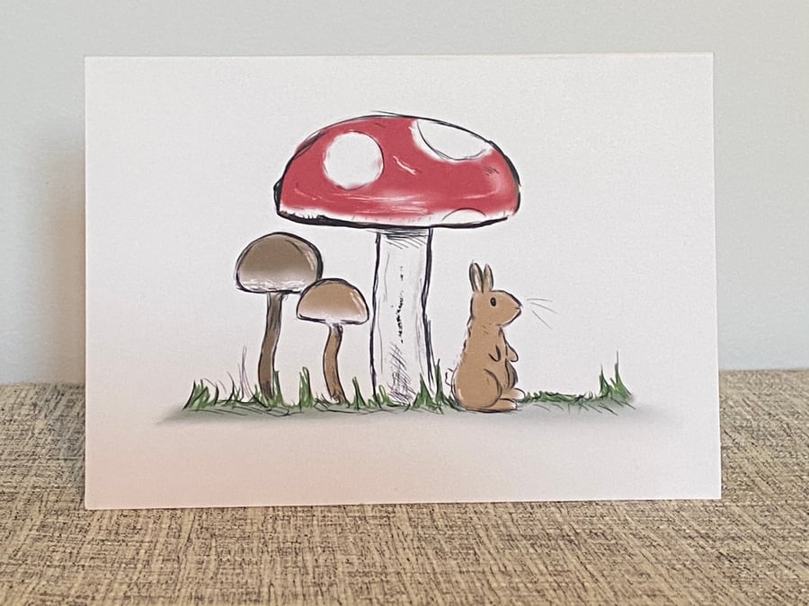 Toadstool bunny card