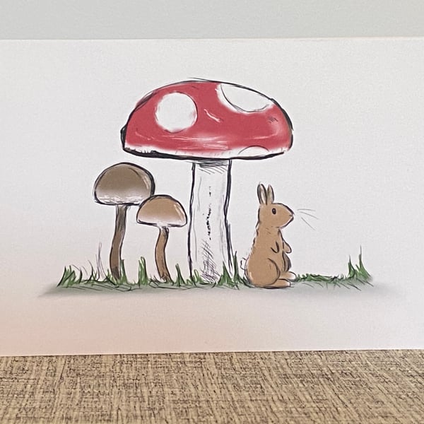 Toadstool bunny card