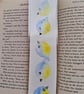 Original Hand Painted Blue & Yellow Birds Bookmark