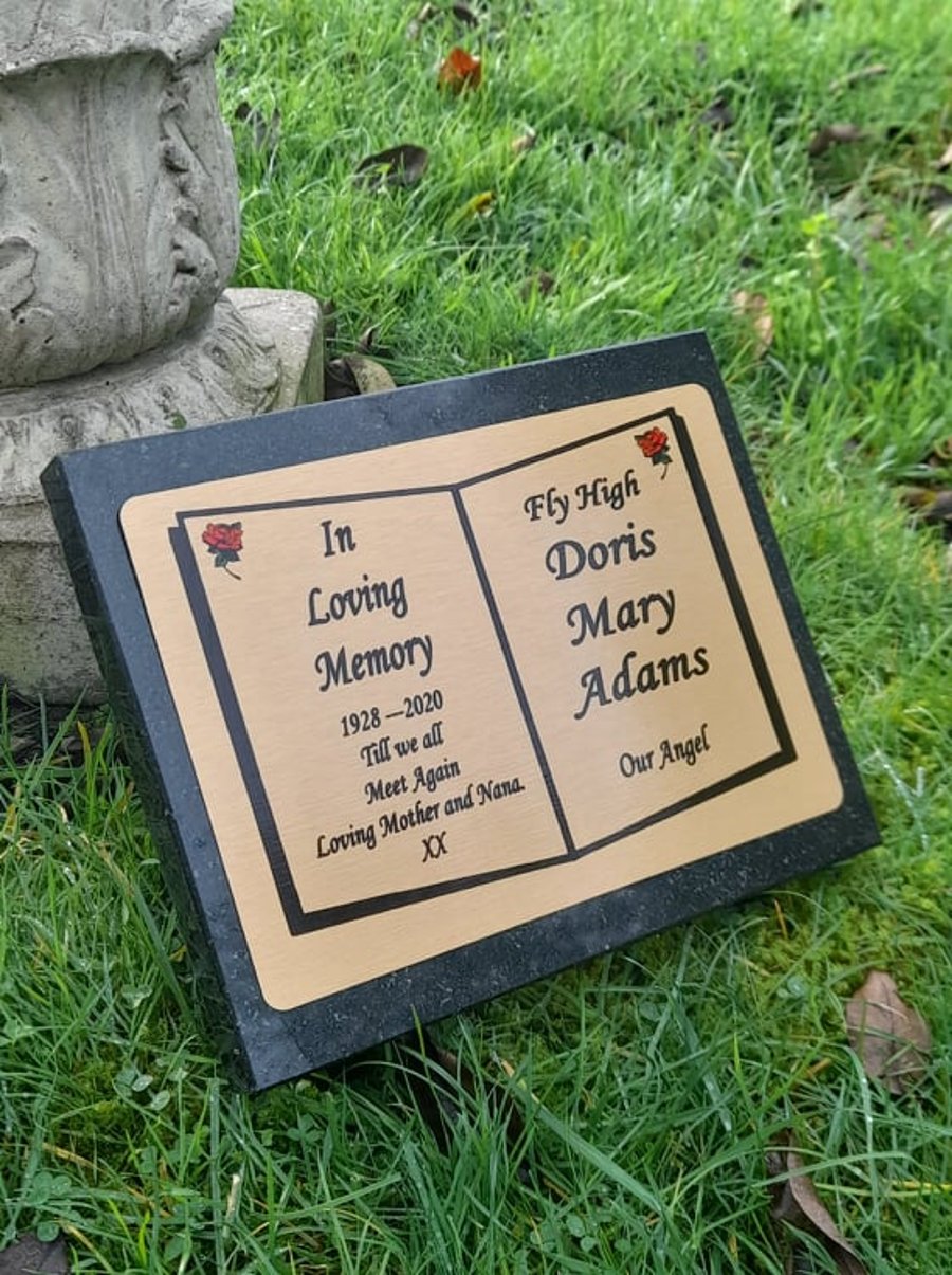  Memorial Grave Marker Grave Stone Granite Slanted Memorial Plaque Stone