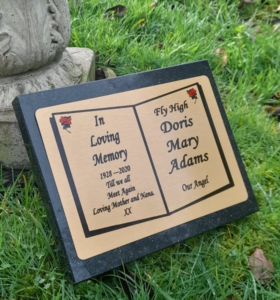  Memorial Grave Marker Grave Stone Granite Slanted Memorial Plaque Stone