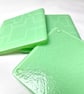 Mint Green Patterned Glass Coaster Set - Image 3