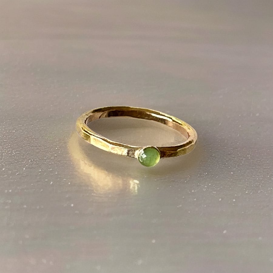 Emerald Gold stacking Ring