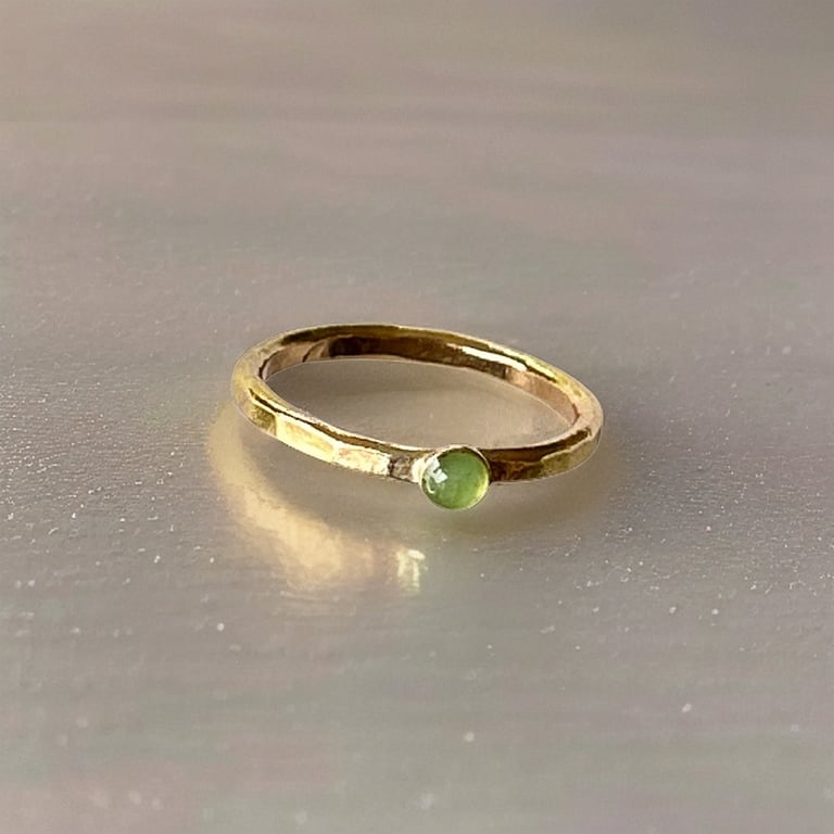Emerald Gold stacking Ring