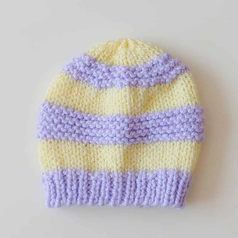 KNITTING PATTERN PDF Lilac Blossom Hat for Baby