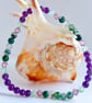 Amethyst, Moss Agate & Crystal Bracelet - Birthday, Anniversary, Gifts For Her - Image 1