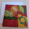 Christmas Fairy card, based on my hand embroidered design
