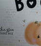 Pumpkin Blank Card - Halloween, Birthday - Orange Ribbon - Image 2