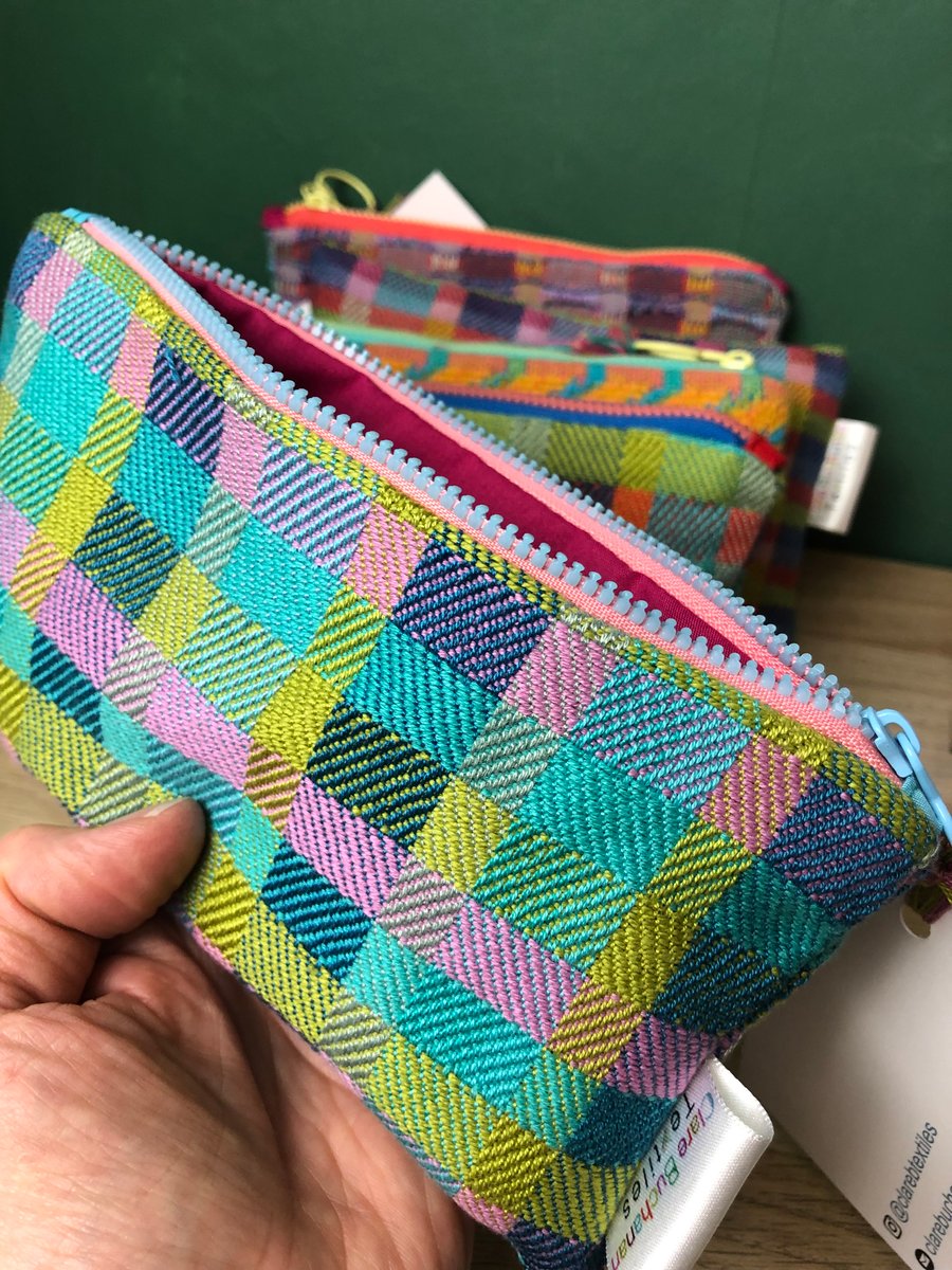 Handwoven fabric pouch