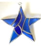 Patchwork Star Suncatcher Stained Glass Blue - Image 8