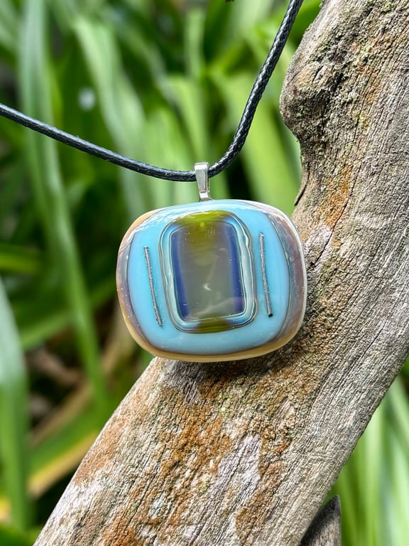 Handmade Reactive Glass Pendant