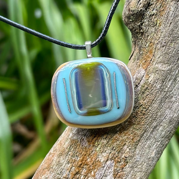 Handmade Reactive Glass Pendant