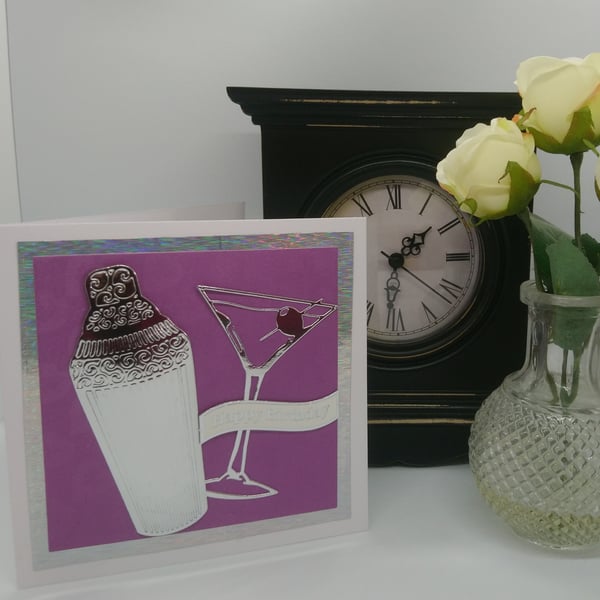 Cocktail Birthday Card