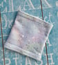 Pale Blue wide cuff bracelet repurposed fabric eco gift - Image 8