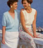 VINTAGE KNITTING PATTERN PDF Ladies Lace Panel Vest - Image 2
