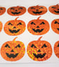 Halloween orange glitter stickers