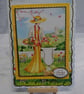 Granddaughter Birthday Card Art Deco Lady in Yellow 3D Luxury Handmade Card - Image 1
