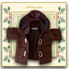 Reserved for Tina - Brown Duffle Coat with a Tartan Lined Hood