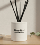 Personalised White Reed Diffuser Holder, Handmade Bottle Cover