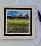 Handmade Blank Greetings Card, Notelet Of Summer Fields And Cottage. One Off - Image 6
