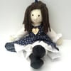 REDUCED Beth, 21" Rag Doll, Cloth Doll, Handmade Collectible fabric doll