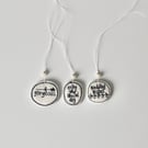 'Three Little Labels Five' - Hanging Decoration