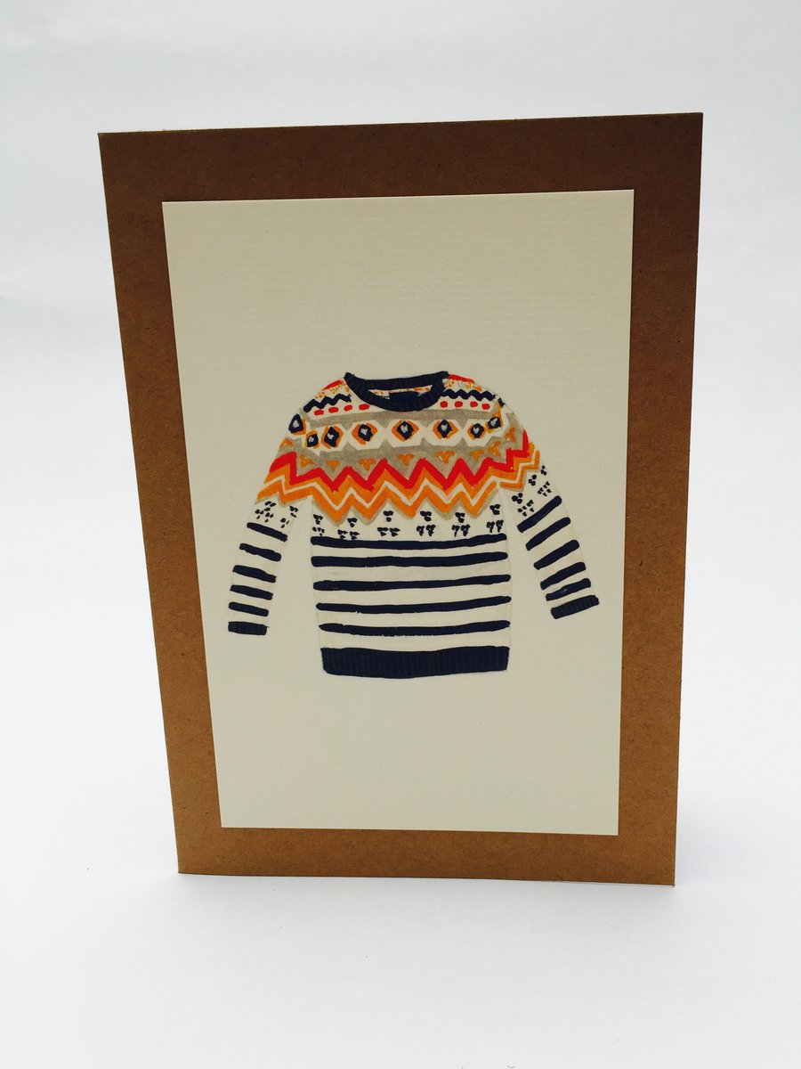 Winter Warmer Wooly Jumper Card (Breton)